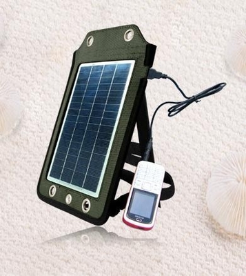 5W waterdichte draagbare zonne mobiele lader voor mobiele telefoon